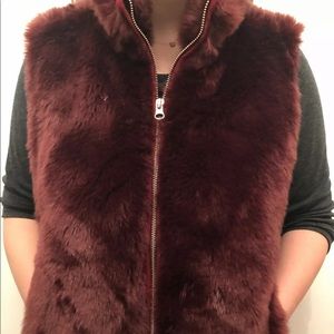 Jcrew XS Burgundy Womens Zip Up Vest BEST OFFER